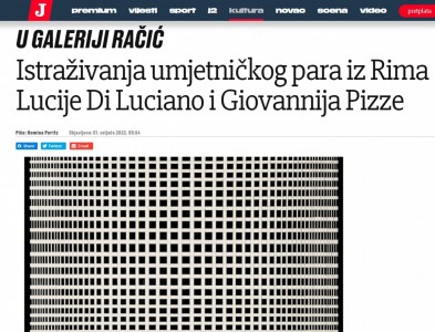 Istraživanja umjetničkog para iz Rima Lucije Di Luciano i Giovannija Pizze